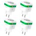 NOUS A7Z ZigBee Smart Socket met Energiemonitoring, 16A, App en Stembediening, Timer en Schema's, Compatibel met Alexa, Google Home, Home Assistant, Tuya, Vereist ZigBee Hub, Pack of 4