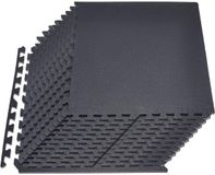 VEVOR Puzzel Oefenmat, 24 stukken Fitness Apparaat Matten, 610 x 610 x 14 mm, Zwart