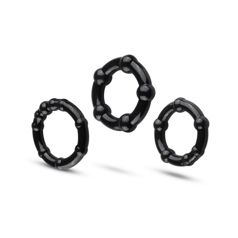 Easytoys Online Only Cockring Set Super Stretch - Zwart