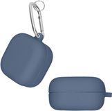 kwmobile Hoes geschikt voor Samsung Galaxy Buds 4 / Galaxy Buds 4 Pro - Siliconen cover voor oordopjes in donkerblauw