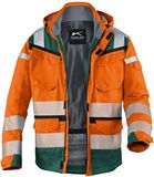 Paul H. Kübler Bekleidungswerk KÜBLER PSA REFLECTIQ 13078332 Hi Vis Reflecterend Hardshell Werkjas HEREN Veiligheidsjas Oranje Mosgroen - Waterdicht