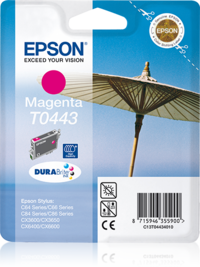 Epson Parasol inktpatroon Magenta T0443 DURABrite Ink (high capacity) single pack / magenta