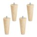 Sotech Set van 4 meubelpoten eiken ruw, H 100 mm / conisch Ø 45/25 mm met M8 draadstang