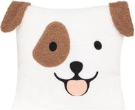 Atmosphera Kids Woef Sierkussen - 40x10x40cm - Wit/Bruin