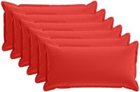 vidaXL - Kussensloop - 6 stuks - Houten - Rood - 40 x 70 cm - Polyester
