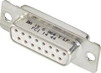 FCI D-SUB DD50S064TLF D-sub female connector 180 ° Aantal polen: 50 Soldeerkelk 1 stuk(s)
