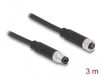 Delock M8 4 pin Cable A-coded male to female PUR (TPU) 3 m