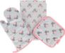 Disney set de cuisine – moufles de four, maniques et tablier pour jeunes chefs, rose