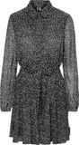 VERO MODA VMHOLLY LS VOLUME SHORT DRESS WVN GA Zwarte Mini Jurk Dames S