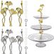 Table d'appoint feuille de ginkgo en or et argent - polyvalent - set de 1 pièce