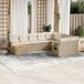 Maison Exclusive - Ensemble de meubles de jardin 10 pièces avec canapé et coussins, beige, en polyrotin