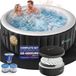 Casaria Opblaasbare Whirlpool Ø200 Rond 4-6 Personen 140 Jets 42°C Schwarz