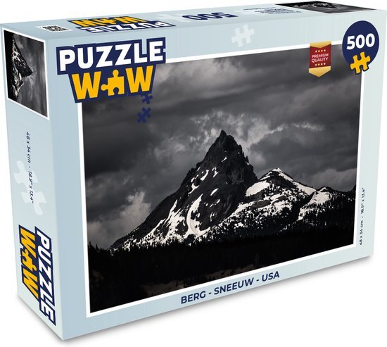 MuchoWow Puzzel Berg - Sneeuw - USA - Legpuzzel - Puzzel 500 stukjes - Sinterklaas cadeautjes - Sinterklaas voor grote kinderen