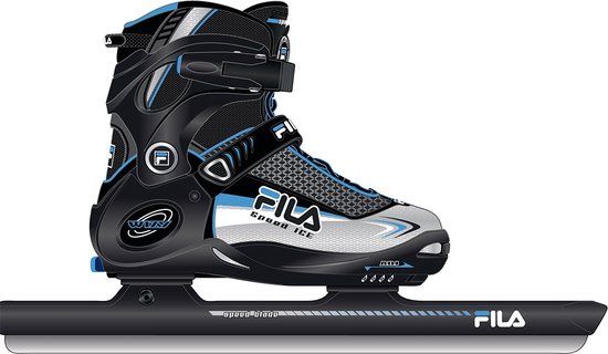 Fila Wizy Ice Speed Noren Junior Schaatsen Unisex Zwart - Wit - Blauw Maat 32-35