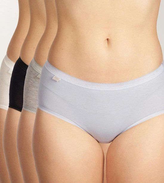 sloggi Basic+ Midi Slip - 4-Pack - Women - Size 38 - MULTIPLE COLOURS