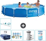 Intex Rond Frame Zwembad - 366 x 76 cm - Blauw - Compleet Pakket