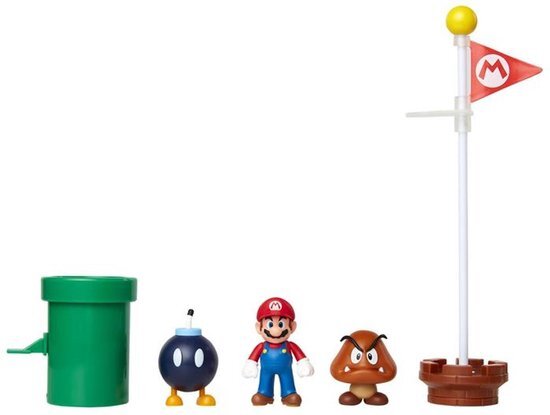 Jakks Pacific super mario action figure set - acorn plains diorama