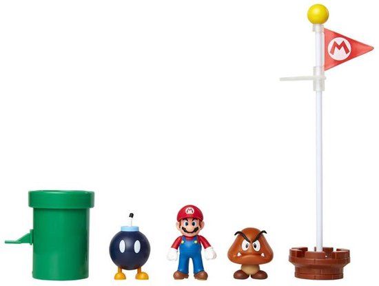 Jakks Pacific Super Mario Acorn Plains Diorama Figures Set