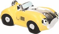 Merkloos / Sans marque G. Wurm Gmbh + Co. Kg Spaarpot Klassieke Sportauto Cabriolet Geel Keramiek 15 x 9 x 6 cm