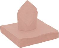 Santex Feest/Verjaardag servetten - 20x stuks - rose goud - 40 x 40 cm - papier