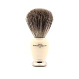 Edwin Jagger 81SB587AMZ Imitatie Ivory Pure Badger Klassieke Scheerkwast met Voet voor Scheercrème of Zeep Voor Mannen En Vrouwen (Ivoor)