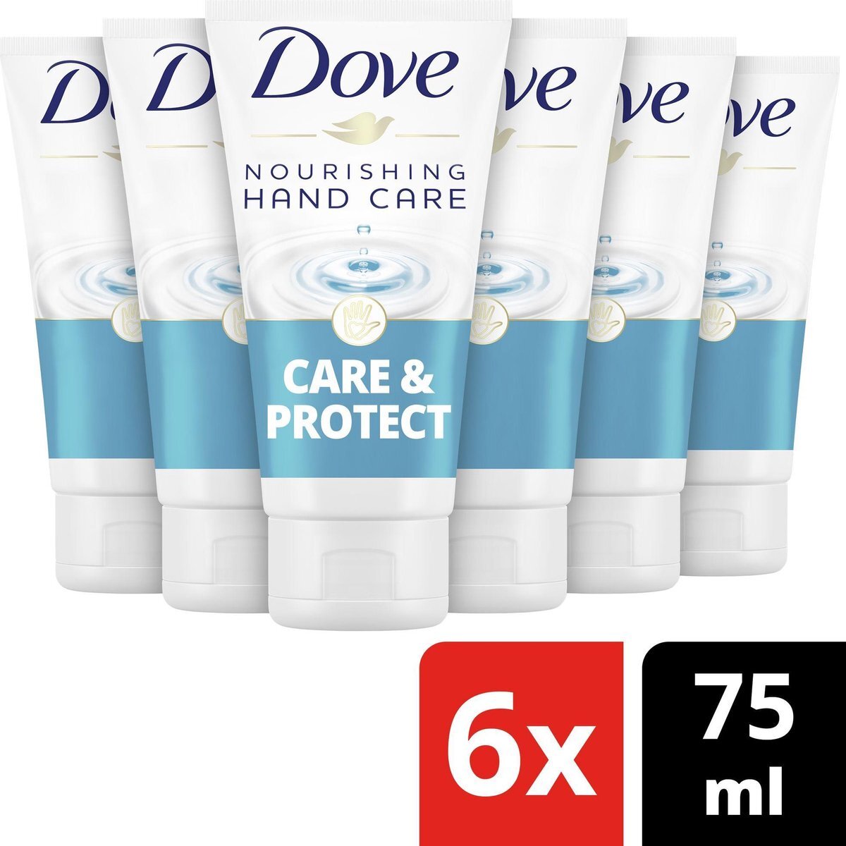 Dove Care & Protect Handcreme - 6 x 75ml - voordeelverpakking