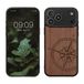 kwmobile Hoesje voor Apple iPhone 18 Pro Max / iPhone 17 Pro Max - Hout - Donkerbruin Vintage Kompas