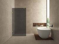 Wiesbaden Less Inloopdouche 80 x 200 cm Rookglas - Geborsteld Messing