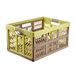 keeeper 4x Stevige vouwkratten met soft-touch handgrepen, 54 x 37 x 28 cm, 45 l, Ben, groen/taupe