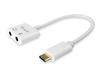 Equip adaptateur USB-C vers audio, blanc