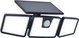 LUTEC Briti - Solar wandlamp voor buiten - Schijnwerper met PIR bewegingssensor - LED - 5000K - Zwart