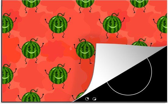 KitchenYeah® Inductie beschermer 77x51 cm - Meloen - Kawaii - Inductie beschermer