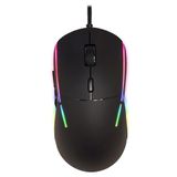 SPYCO Action MO-102, ergonomische high-performance gamingmuis, PMW 3360 chipset, 12.000 DPI, onderzoeksfrequentie 1000 Hz, RGB-licht, gewicht 96 g, 6 programmeerbare toetsen, paracorddraad