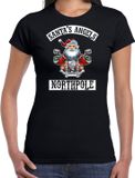 Bellatio Decorations Santas angels Northpole Fout Kerstshirt / Kerst t-shirt zwart voor dames - Kerstkleding / Christmas outfit L