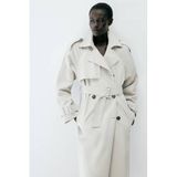 Mango trenchcoat met ceintuur - ecru