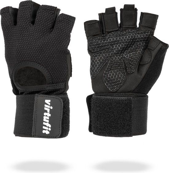VirtuFit Fitnesshandschoenen Pro met Wristwrap - XL - Zwart - Unisex - Maat XL