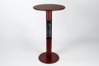 Monti HeatLine Vibe Red - Elektrische statafel terrasverwarmer - 1500W - bartafel - Tafelblad Ø60 cm