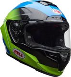 Bell Race Star DLX RSD Corsa Carbon Blauw Fluo Geel Zwart Integraalhelm - Helm