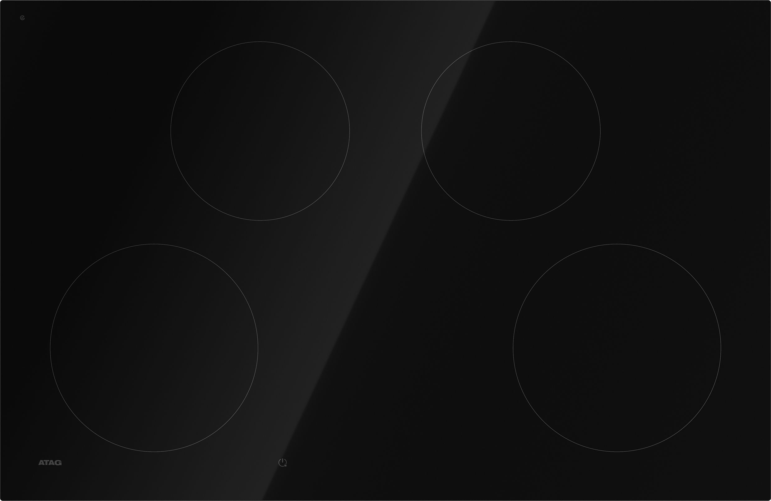 ATAG HI88471F Zwart Ingebouwde Inductiekookplaat | 80 cm | 4 Zones