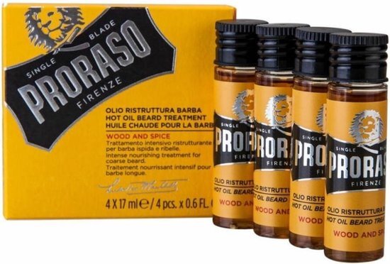 Proraso Hot Oil Beard Balm Treatment 4 x 17 ml