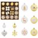 vidaXL - Boule de Noël - Set - 40 pièces - Blanc et or - Ø 6 cm - Plastique