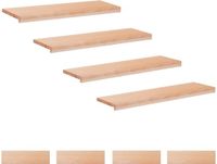 vidaXL Trapmatten 8 stuks Naturel 100 x 25 x 2 cm Massief beukenhout