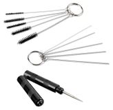 Airbrush Kit de nettoyage - 5 brosses de nettoyage - Acier inoxydable - 5 fils de nettoyage