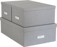 Bigso Box of Sweden Opbergdozen met deksel 3-delig grijs