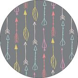 Bonateks, Ronde digitaal bedrukte muismat, antislip onderkant, voor kantoor en thuis, diameter: 22 cm