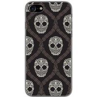 1001 coques Apple iPhone 8 floral skull bedrukt siliconen hoesje