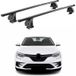 Omac Barres de toit transversales en acier pour Renault Megane IV HB Break 2016-2024 5 portes – Tüv / Din 75302:2019 – Antivol inclus – Rainure en T (accessoires) – Charge max 75 kg – 2 barres – Noir