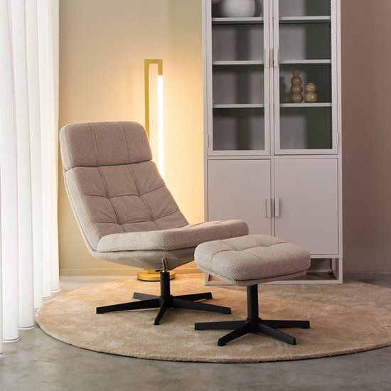 LABEL51 Alvar Fauteuil - Naturel - Stof