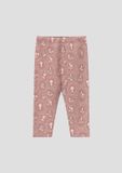 s.Oliver Leggings Gebloemd Lang Katoen Unisex Oudroze Maat 92