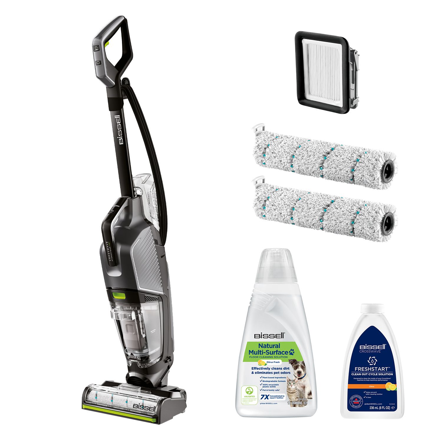 BISSELL CrossWave® HydroSteam™ - Handstoomreiniger - 1100 W - 0.82 l - 30 min - Met snoer